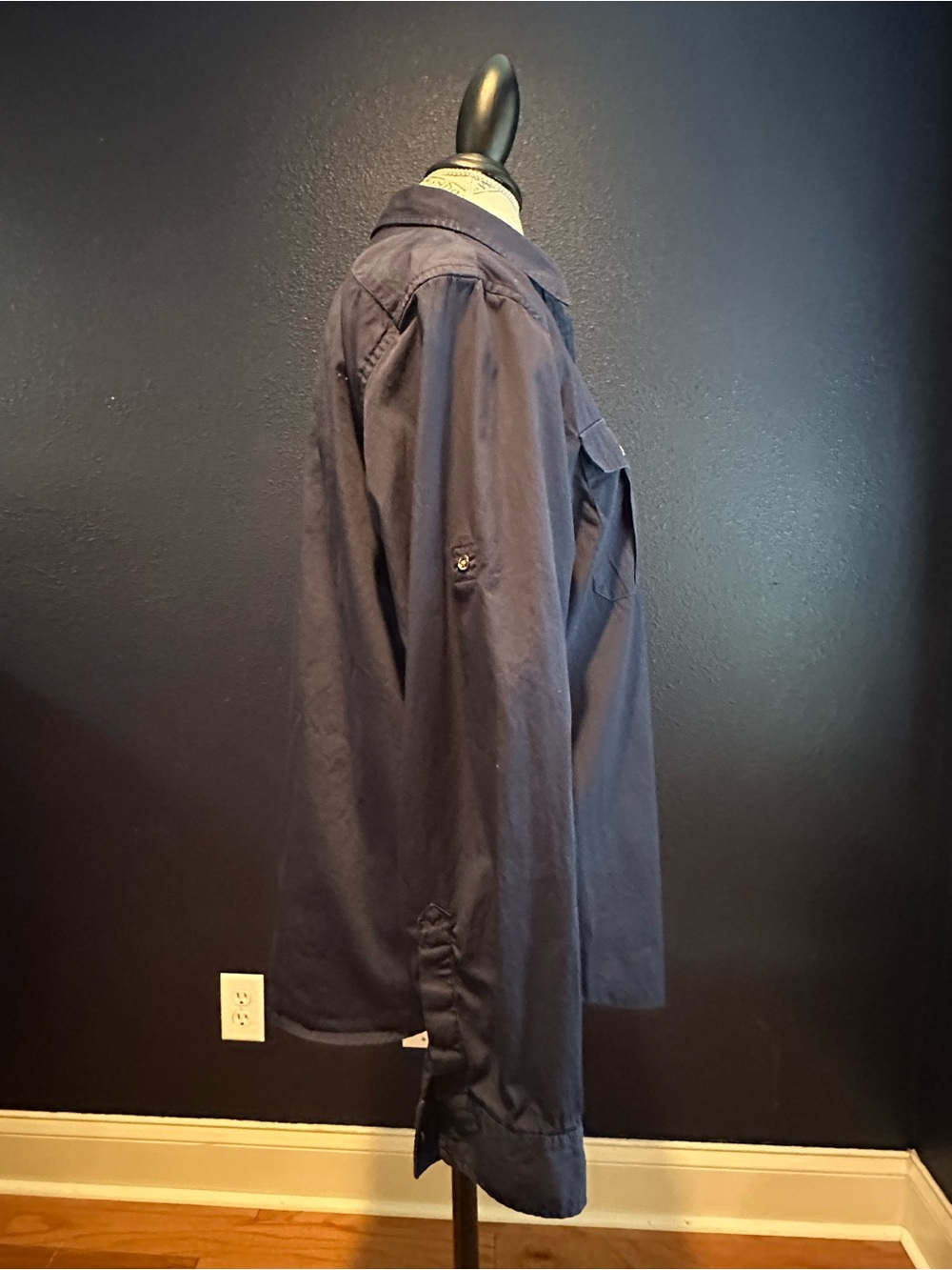 Ralph Lauren Lauren Navy Cotton Shirt - Picture 6 of 12